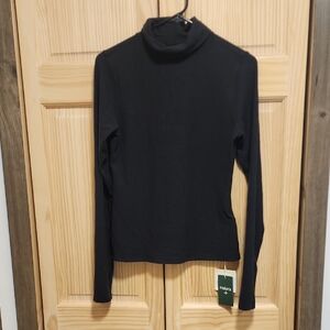 HALARA Black Long Sleeve Turtleneck Top